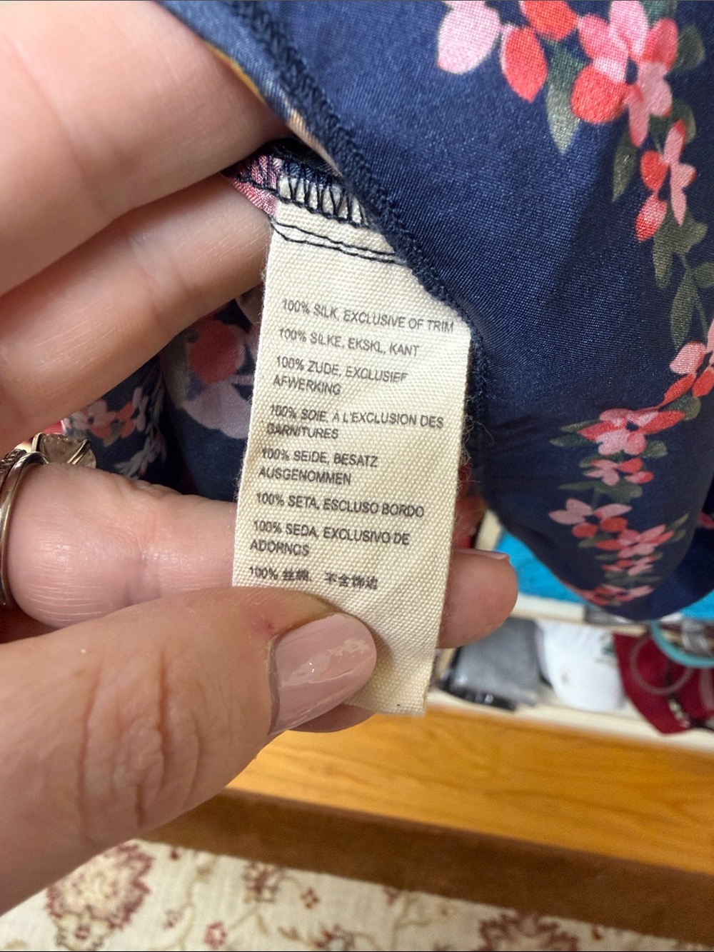 Johnny Was 100% silk Colorful Floral Patchwork Kimono Jacket - Picture 6 of 6